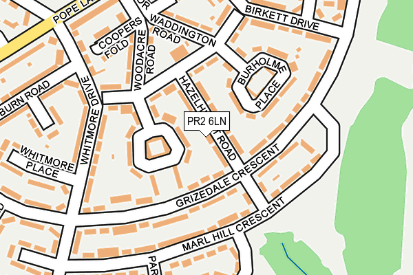 PR2 6LN map - OS OpenMap – Local (Ordnance Survey)