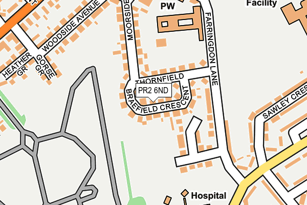PR2 6ND map - OS OpenMap – Local (Ordnance Survey)