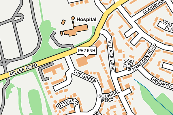 PR2 6NH map - OS OpenMap – Local (Ordnance Survey)