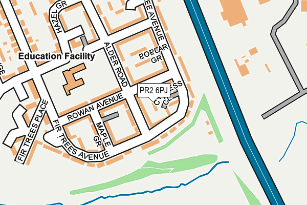 PR2 6PJ map - OS OpenMap – Local (Ordnance Survey)