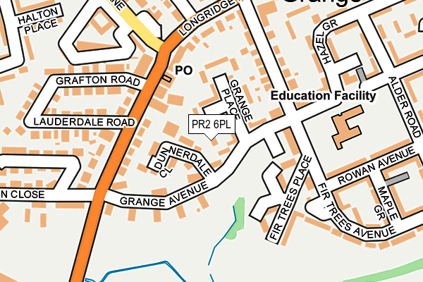 PR2 6PL map - OS OpenMap – Local (Ordnance Survey)