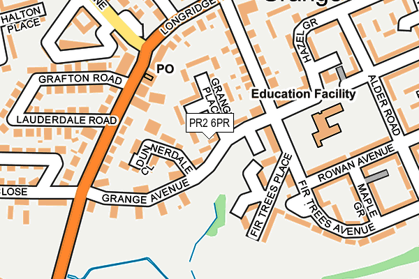 PR2 6PR map - OS OpenMap – Local (Ordnance Survey)