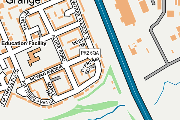 PR2 6QA map - OS OpenMap – Local (Ordnance Survey)