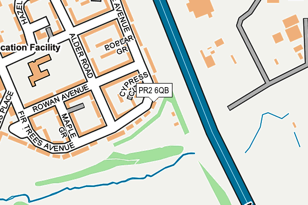 PR2 6QB map - OS OpenMap – Local (Ordnance Survey)