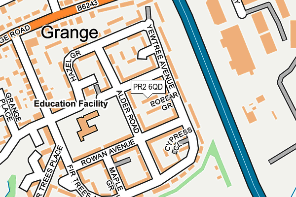 PR2 6QD map - OS OpenMap – Local (Ordnance Survey)