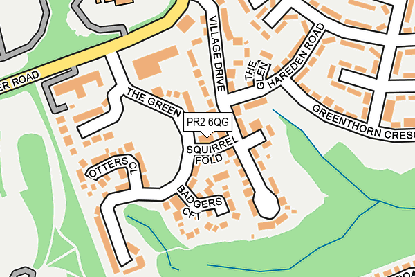 PR2 6QG map - OS OpenMap – Local (Ordnance Survey)
