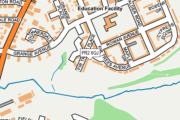 PR2 6QJ map - OS OpenMap – Local (Ordnance Survey)