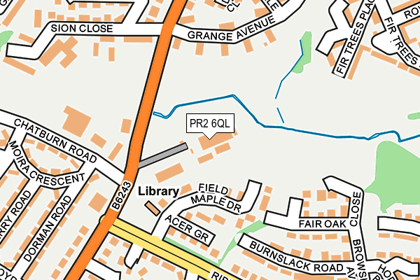 PR2 6QL map - OS OpenMap – Local (Ordnance Survey)