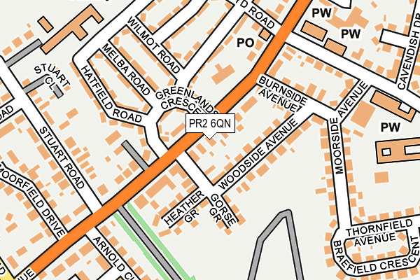 PR2 6QN map - OS OpenMap – Local (Ordnance Survey)
