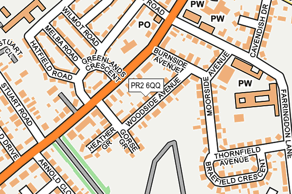 PR2 6QQ map - OS OpenMap – Local (Ordnance Survey)