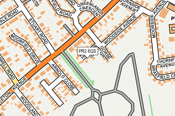 PR2 6QS map - OS OpenMap – Local (Ordnance Survey)