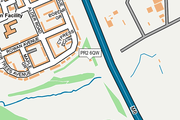 PR2 6QW map - OS OpenMap – Local (Ordnance Survey)