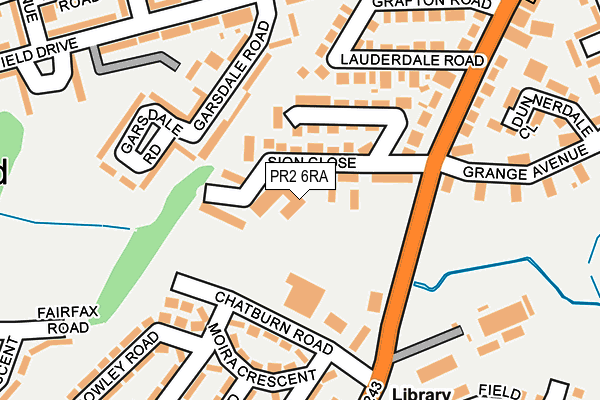 PR2 6RA map - OS OpenMap – Local (Ordnance Survey)