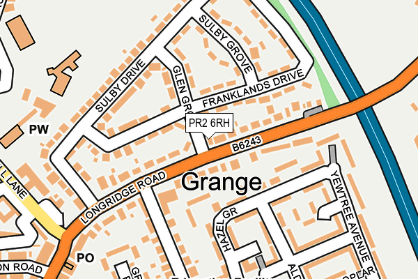 PR2 6RH map - OS OpenMap – Local (Ordnance Survey)