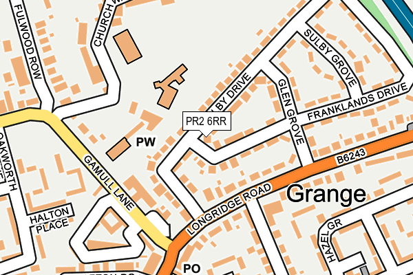 PR2 6RR map - OS OpenMap – Local (Ordnance Survey)