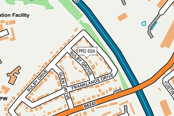 PR2 6SA map - OS OpenMap – Local (Ordnance Survey)