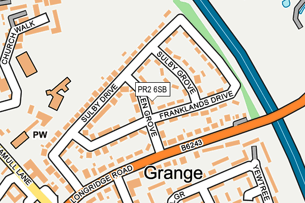 PR2 6SB map - OS OpenMap – Local (Ordnance Survey)