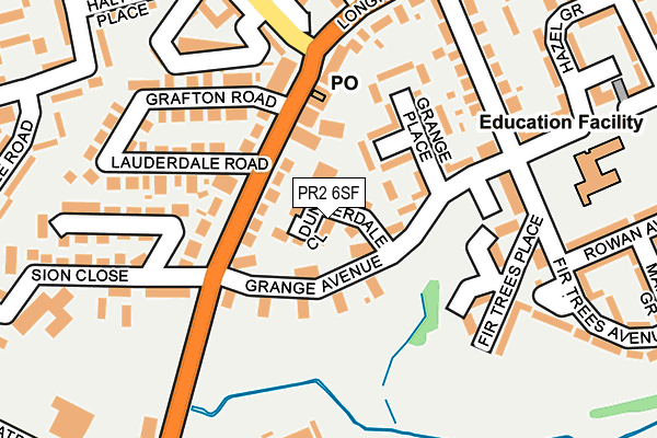 PR2 6SF map - OS OpenMap – Local (Ordnance Survey)