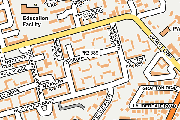 PR2 6SS map - OS OpenMap – Local (Ordnance Survey)