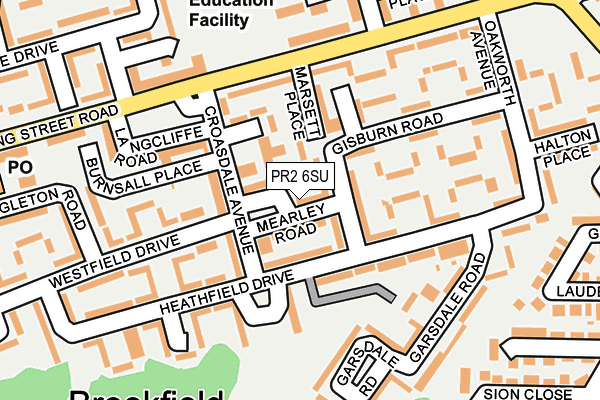 PR2 6SU map - OS OpenMap – Local (Ordnance Survey)