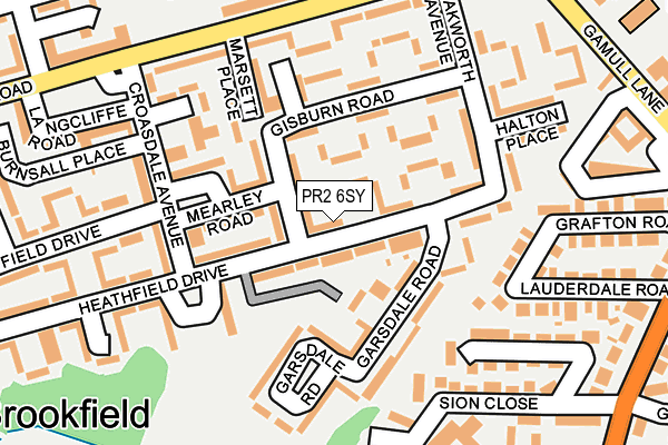 PR2 6SY map - OS OpenMap – Local (Ordnance Survey)