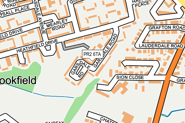 PR2 6TA map - OS OpenMap – Local (Ordnance Survey)