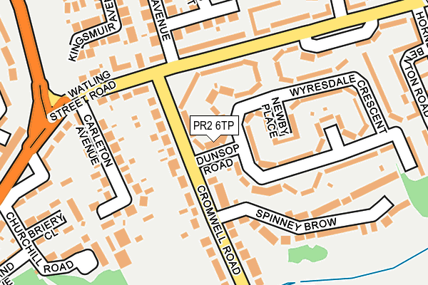 PR2 6TP map - OS OpenMap – Local (Ordnance Survey)