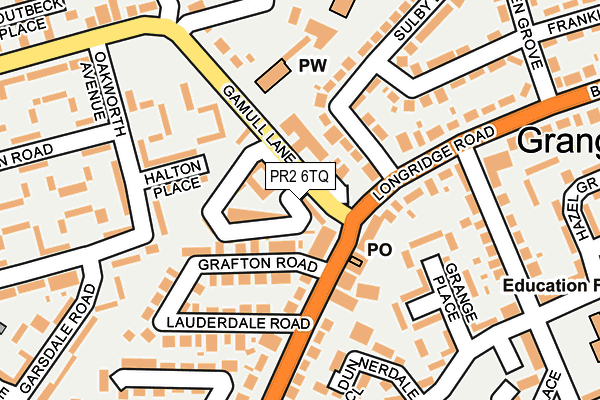 PR2 6TQ map - OS OpenMap – Local (Ordnance Survey)