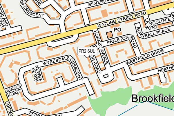 PR2 6UL map - OS OpenMap – Local (Ordnance Survey)
