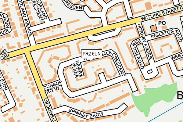 PR2 6UN map - OS OpenMap – Local (Ordnance Survey)