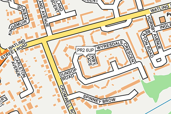 PR2 6UP map - OS OpenMap – Local (Ordnance Survey)