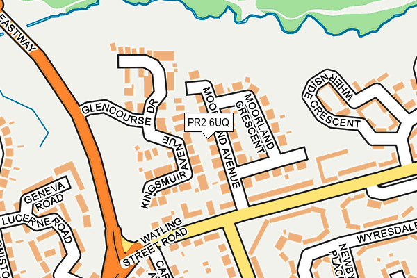 PR2 6UQ map - OS OpenMap – Local (Ordnance Survey)