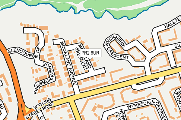 PR2 6UR map - OS OpenMap – Local (Ordnance Survey)