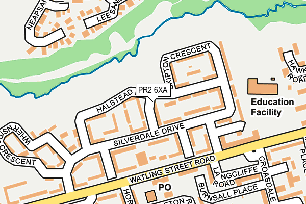 PR2 6XA map - OS OpenMap – Local (Ordnance Survey)