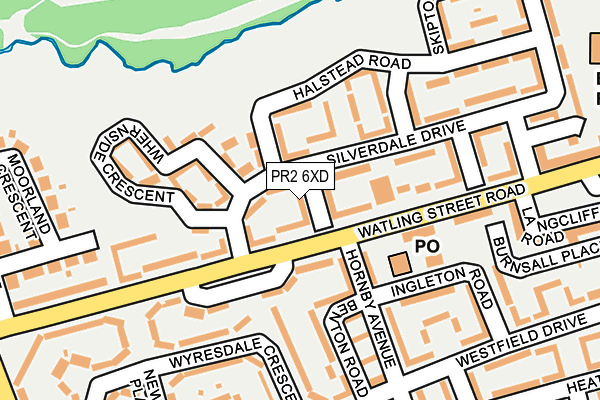 PR2 6XD map - OS OpenMap – Local (Ordnance Survey)