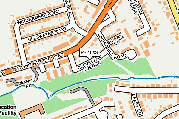 PR2 6XS map - OS OpenMap – Local (Ordnance Survey)