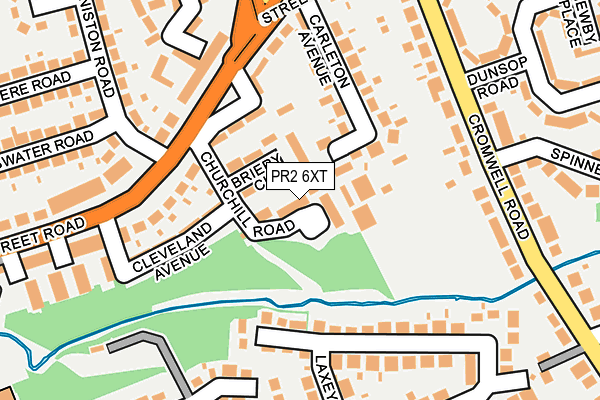 PR2 6XT map - OS OpenMap – Local (Ordnance Survey)