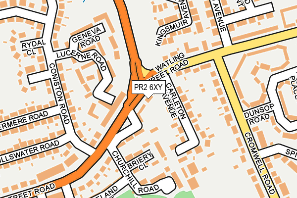 PR2 6XY map - OS OpenMap – Local (Ordnance Survey)