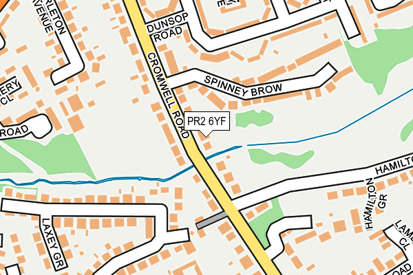 PR2 6YF map - OS OpenMap – Local (Ordnance Survey)