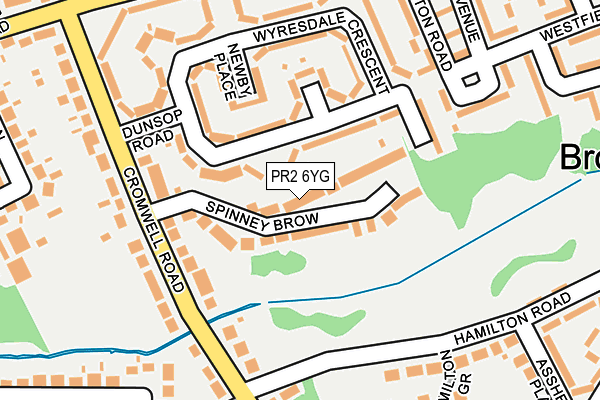 PR2 6YG map - OS OpenMap – Local (Ordnance Survey)