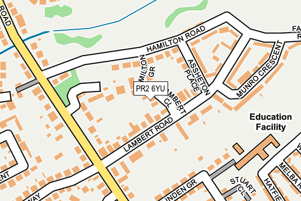 PR2 6YU map - OS OpenMap – Local (Ordnance Survey)