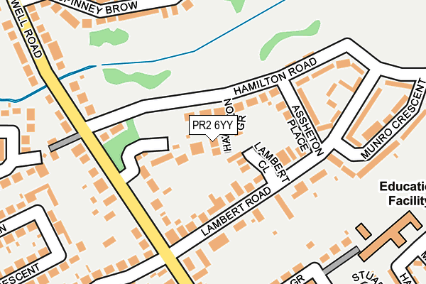 PR2 6YY map - OS OpenMap – Local (Ordnance Survey)
