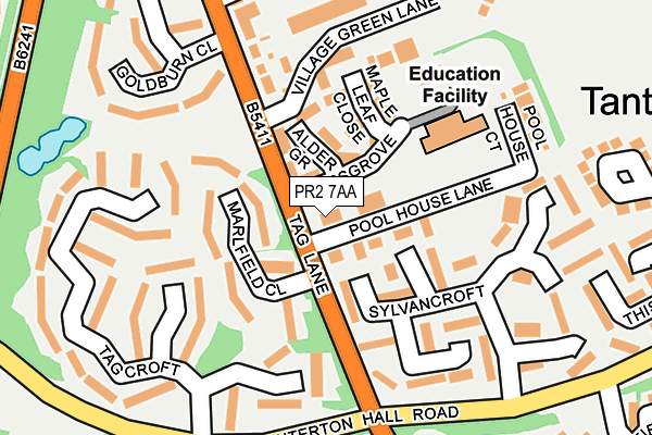 PR2 7AA map - OS OpenMap – Local (Ordnance Survey)