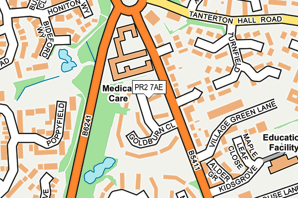 PR2 7AE map - OS OpenMap – Local (Ordnance Survey)