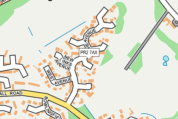 PR2 7AX map - OS OpenMap – Local (Ordnance Survey)