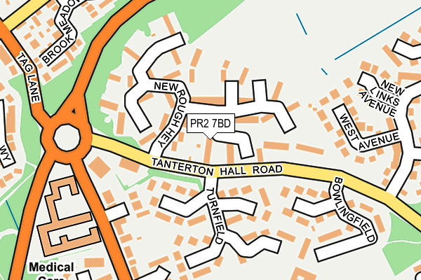 PR2 7BD map - OS OpenMap – Local (Ordnance Survey)