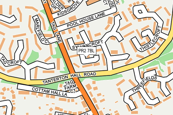 PR2 7BL map - OS OpenMap – Local (Ordnance Survey)