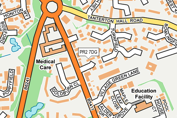 PR2 7DG map - OS OpenMap – Local (Ordnance Survey)