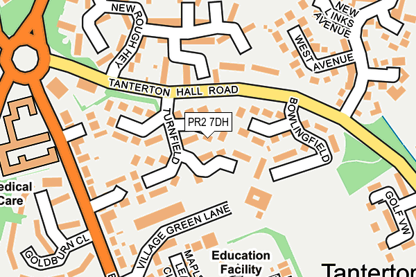 PR2 7DH map - OS OpenMap – Local (Ordnance Survey)
