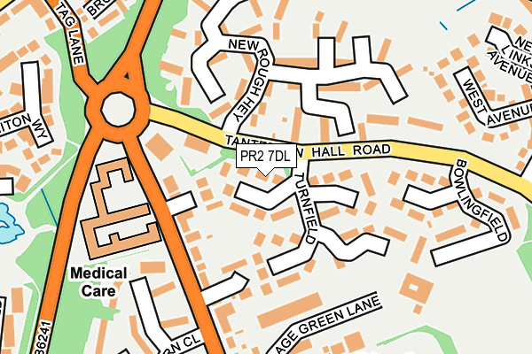PR2 7DL map - OS OpenMap – Local (Ordnance Survey)